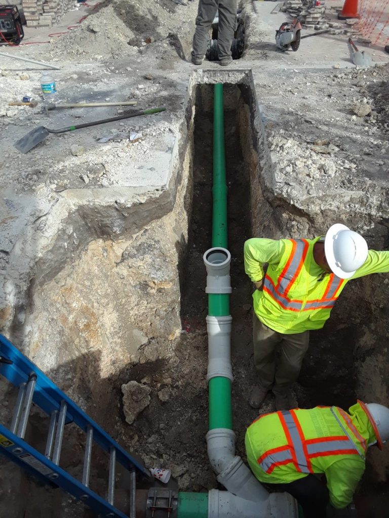 New Sewer line connection Florida Pipeline Company